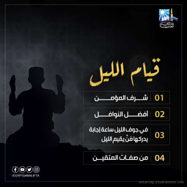 كم عدد الآيات التي يجب قراءتها في قيام الليل؟